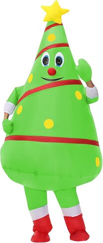 2 Packs Christmas Inflatable Costume Christmas Tree Outfit Blow-up Costume for Adult/Christmas Parade/Halloween in Saudi Arabia