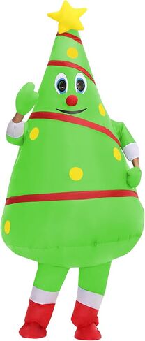 2 Packs Christmas Inflatable Costume Christmas Tree Outfit Blow-up Costume for Adult/Christmas Parade/Halloween in Saudi Arabia