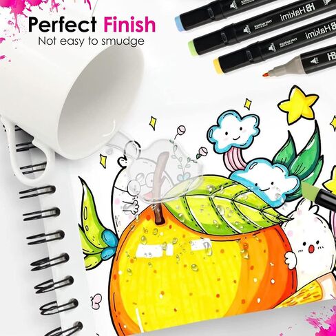 HAKIMI Alcohol Markers Set - 36 Art Markers with Dual Tips, Felt Tip Pens, No Bleeding, and Permanent Colors - Markers for Adult Coloring Books, Ideal for Artists, Sketching, and Drawing in Saudi Arabia