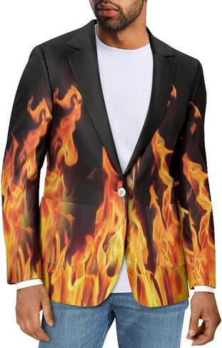 Mens Long Sleeve Blazer Suit Jacket Sports Coat Casual Business Dress Suit One Buttons with Pocket S-5XL in Saudi Arabia
