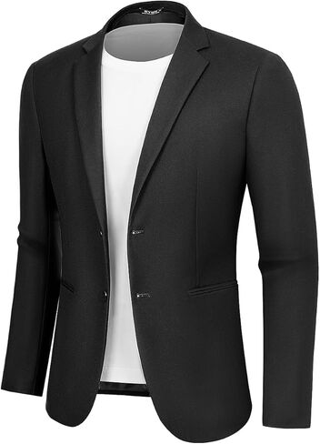 Men's Casual Blazer Slim Fit Suit Jacket for Men Two Button Sports Coats Wedding Prom Party in Kuwait