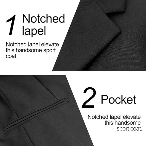Men's Casual Blazer Slim Fit Suit Jacket for Men Two Button Sports Coats Wedding Prom Party in Kuwait