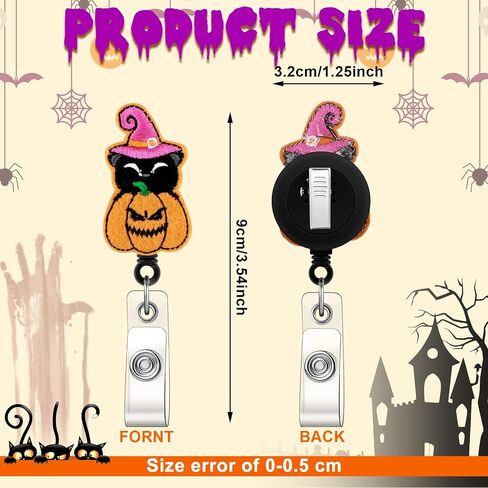10 Pcs Christmas Holiday Badge Reels for Nurses Badge Holder Santa Elk Christmas Tree Candy Canes Lollipop Felt Embroidered Retractable Badge Reel Holder with Clip for Nurse Doctor (Santa Claus) in Kuwait