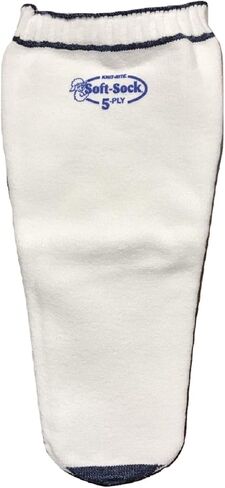 جورب صناعي من Knit Rite مكون من 5 طبقات غير قابلة للالتفاف - فتحة مخيطة - قصير جدًا 1SP5SRXS، متوسط، أبيض in Saudi Arabia