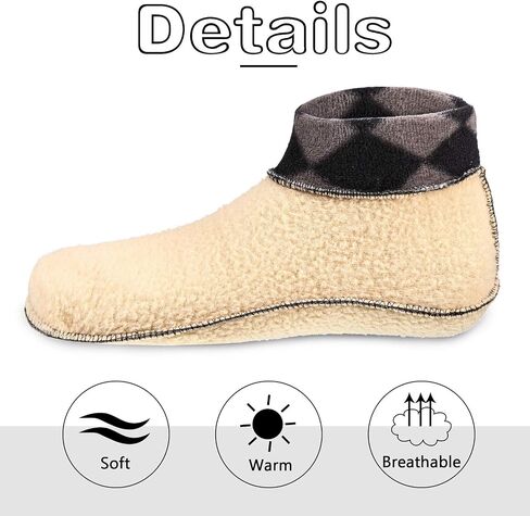 Geyoga 4 Pairs Winter Indoor Non-Slip Thermal Socks Leopard Floor Socks Slipper Socks for Men in Saudi Arabia