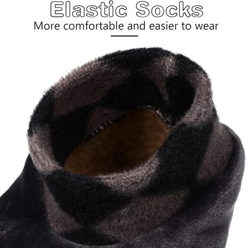 Geyoga 4 Pairs Winter Indoor Non-Slip Thermal Socks Leopard Floor Socks Slipper Socks for Men in Saudi Arabia