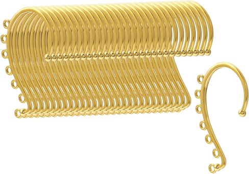 Hitefu 30PCS Ear Cuff Earrings for Women, KC Gold 7 Holes Ear Wrap Earring Hooks, No Piercing Ear Cuff Clips for DIY Earring Making Accessories Jewelry Supplies in Saudi Arabia