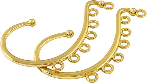 Hitefu 30PCS Ear Cuff Earrings for Women, KC Gold 7 Holes Ear Wrap Earring Hooks, No Piercing Ear Cuff Clips for DIY Earring Making Accessories Jewelry Supplies in Saudi Arabia