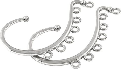 Hitefu 30PCS Ear Cuff Earrings for Women, KC Gold 7 Holes Ear Wrap Earring Hooks, No Piercing Ear Cuff Clips for DIY Earring Making Accessories Jewelry Supplies in Saudi Arabia