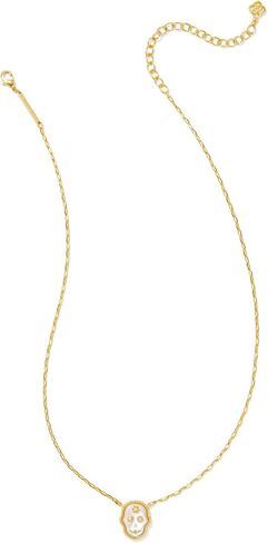Kendra Scott Women's Skeleton Short Pendant Necklace Gold Ivory Mother Of Pearl One Size in Saudi Arabia