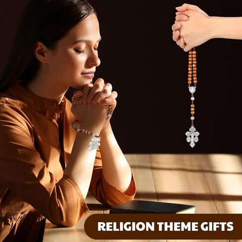 Rosary Beads Catholic for Women Men Rosary Cross with Pardon Crucifix Necklace with St Benedict Prayer Card and Bags for Regalos Cristianos Rosarios Catolicos Para Hombre in Saudi Arabia