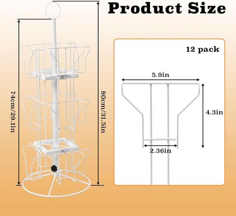 Greeting Card Display Stand,2 pack 12 Pockets Countertop Rotating Greeting Card Rack, Postcard Display Stand with 3 Tier, Metal Display Stand Spinning Floor Stand in Kuwait