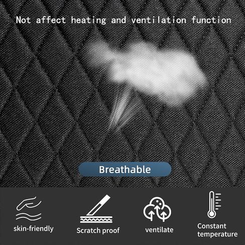 عبوتان من أغطية المقاعد السفلية لطراز Tesla Y 2024 2023-2020، أغطية مقاعد أمامية للسيارة فائقة التهوية وناعمة، أغطية مقاعد سفلية من القطن والكتان لطراز Tesla Y (أسود) in Kuwait