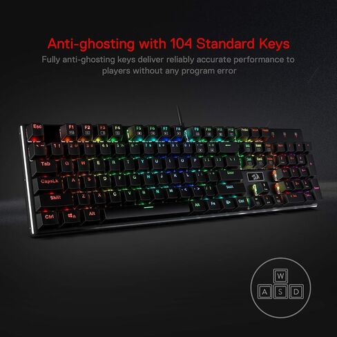 Redragon K556 PRO Upgraded Wireless RGB Gaming Keyboard, BT/2.4Ghz Tri-Mode Aluminum Mechanical Keyboard w/No-Lag Connection, Hot-Swap Linear Quiet Red Switch in Saudi Arabia