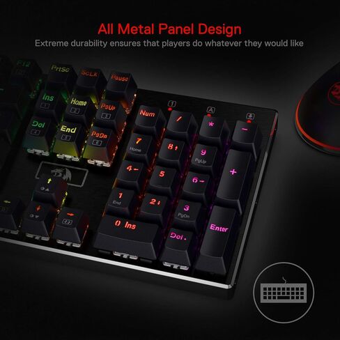 Redragon K556 PRO Upgraded Wireless RGB Gaming Keyboard, BT/2.4Ghz Tri-Mode Aluminum Mechanical Keyboard w/No-Lag Connection, Hot-Swap Linear Quiet Red Switch in Saudi Arabia