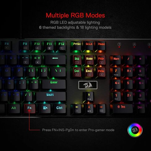 Redragon K556 PRO Upgraded Wireless RGB Gaming Keyboard, BT/2.4Ghz Tri-Mode Aluminum Mechanical Keyboard w/No-Lag Connection, Hot-Swap Linear Quiet Red Switch in Saudi Arabia