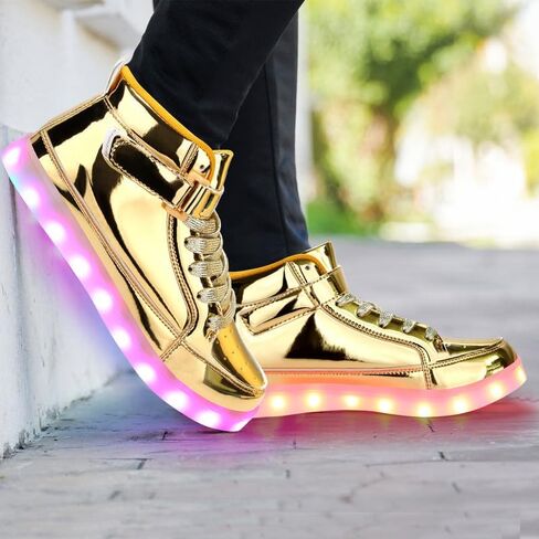 بادجين حذاء رياضي وامض LED قابل لاعادة الشحن بمنفذ USB للنساء / الرجال in Kuwait