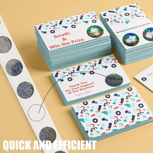 Mr- Label – 1" Round Scratch Off Stickers – DIY Stickers for Gender Reveal | Reward Programs | Scratch Tickets (Holographic-Dots, 500 Pcs) in Saudi Arabia