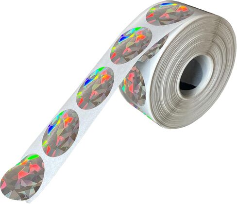 Mr- Label – 1" Round Scratch Off Stickers – DIY Stickers for Gender Reveal | Reward Programs | Scratch Tickets (Holographic-Dots, 500 Pcs) in Saudi Arabia