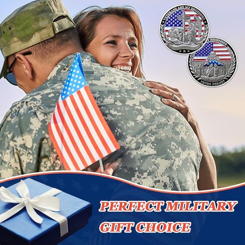 Military Challenge Coins, 24 Pcs US Military Coins Veteran Challenge Coin - Veterans are My Brothers - Thank You for Your Service - Military Commemorative Appreciation Gifts in Saudi Arabia