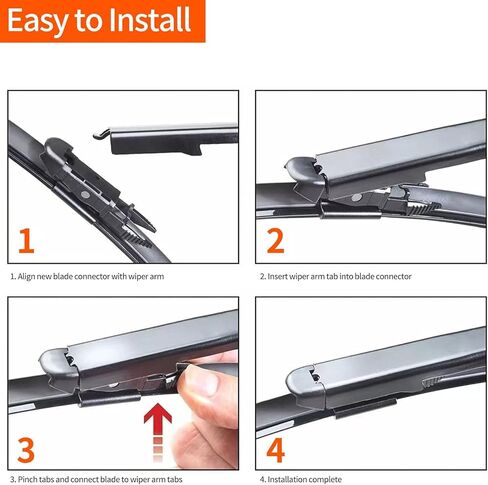 ماسحات الزجاج الأمامي لسيارة لينكولن نوتيلوس 2019 2020 2021 2022 2023 شفرات ممسحة ذات جودة OEM تتضمن شفرة أمامية 24 18 بوصة وشفرة خلفية سهلة التركيب، حزمة من 3 مساحات بديلة in Kuwait