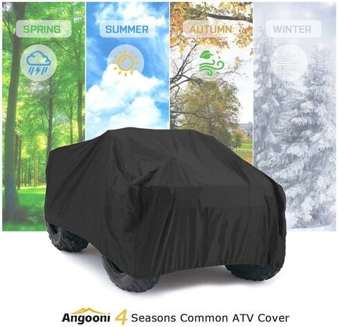 أغطية مركبات ATV للتخزين الخارجي مقاومة للماء، غطاء 4 عجلات عالي التحمل 300D يناسب جميع الأحوال الجوية - حجم عالمي in Kuwait