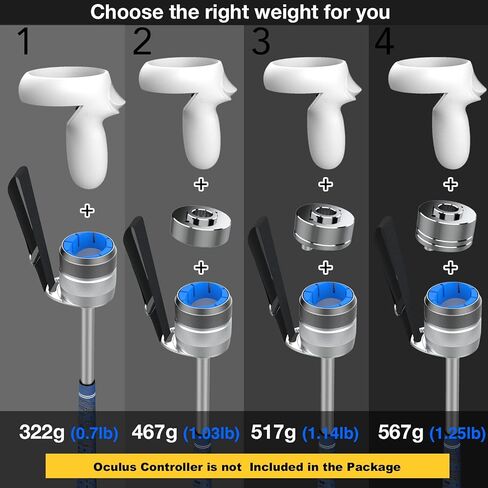 Adjustable Metal Weight for YEZRO Y11 Oculus Quest Golf Club Attachment, Adds About 245/195/145 Grams of Weight to Your VR Golf Accessories (Golf Club Attachment NOT Included) in Saudi Arabia