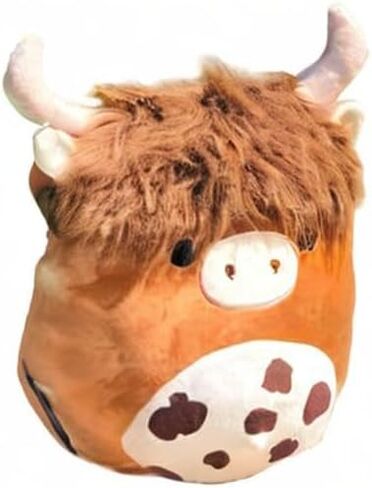 18 '' بقرة المرتفعات الاسكتلندية القطيفة اللعب لطيف لينة بقرة المرتفعات محشوة الحيوان وسادة kawaii براون رقيق البقرة Plushie للأطفال الفتيات الفتيان عيد ميلاد عيد الحب in Kuwait