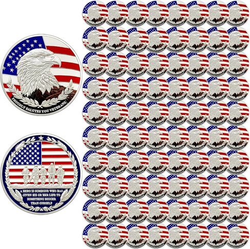 24 قطعة عملة التحدي العسكرية تحيي بفخر لك المحاربين القدامى عملة هدايا يوم المحاربين القدامى الهدايا السائبة شكرًا لك على عملات خدمتك in Kuwait