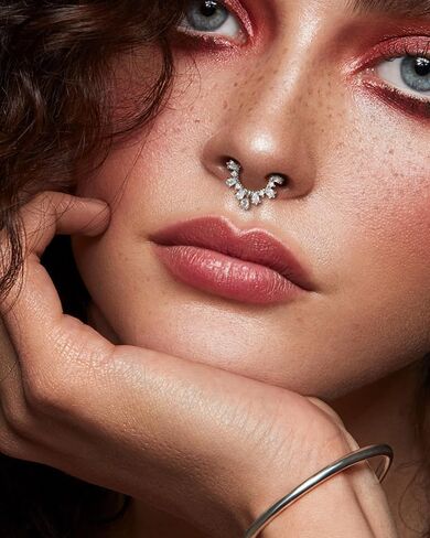 COCHARM دمعة تشيكوسلوفاكيا الحاجز خواتم 16G الحاجز مجوهرات لذيذ اللولب Daith أقراط للنساء واضح تشيكوسلوفاكيا اللولب Daith ثقب المجوهرات الفولاذ المقاوم للصدأ in Kuwait