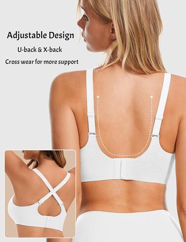 Gailife Wireless V Neck Bras for Women No Underwire Jacquard Push Up Bralettes for Women with Support Seamless Everyday Bra in Saudi Arabia
