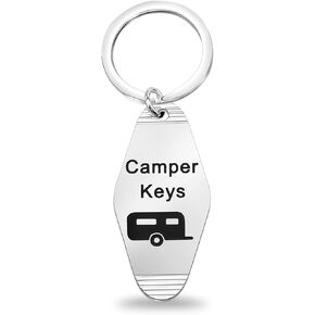 KUIYAI Camping Gift Camper Motel Hotel Keychain Camper Keys Gift Caravan Gift Wanderlust Gift Traveler Gift for Campers