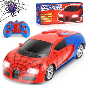 Remote Control Car Toy for Kids: Spider Rc Cars for Boys Age 4-7 Toy Cars for Boys Age 4-7 Racing Car Toys Spider Toys for Boys 4-6 Birthday Gift for 3 4 5 6 7 8 9 Year Old Boys Girls, Red