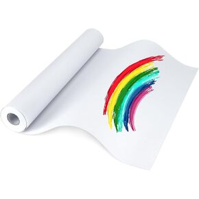 Easel Paper Roll 12 Inch x 49 Feet, Durable Drawing Paper for Kids Art,White Bulletin Board Paper,Craft Paper Roll for Paints, Wall Art and Gift Wrap ﻿