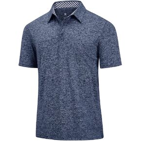 J.VER Mens Golf Polo Shirts Short Sleeve Moisture Wicking Collared Shirt Quick Dry Stretch Wrinkle Free Summer Tops