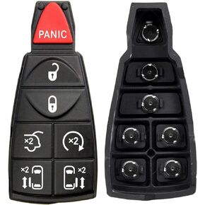 Lot of 1x New Replacement Key Fob Fobik Rubber Button Pad Compatible with & Fit for Dodge, Chrysler, VW