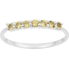 925 Sterling Silver 7-Stone Various Birthstone 0.70 Ctw Natural Gemstone Women Wedding Rings GIFT FOR HER