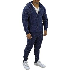 HHGKED طقم ملابس رجالي مكون من قطعتين، ملابس رياضية مريحة للركض، سويت شيرت بقلنسوة وسراويل رياضية للركض in Kuwait