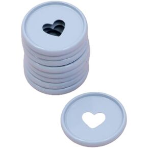 Craftelier - Metallic M Disc Rings with Die Cut Heart for Scrapbooking Binding for Planners, Agendas, Notebooks or Albums | Pack of 9 pcs. of 35 mm - Glossy Black Colour