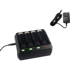 4 Slot Charger Cradle with Adapter for Zebra WT6000 RS6000 Barcode Scanner Charger Base