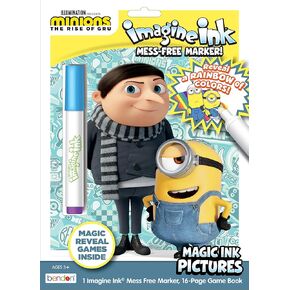 Despicable Me Minions Rise of Gru 16-Page Imagine Ink Coloring Book with Mess Free Marker 48405