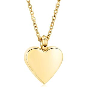 Cremation Jewelry Small Heart Urn Necklace Ashes for Women Men Keepsake Pendant Memorial Human Ash Holder