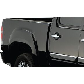 Bushwacker 40084-02 Black OE-Style Smooth Finish Rear Fender Flares for 2007-2013 GMC Sierra 1500 | Fits 69.3 in. Bed