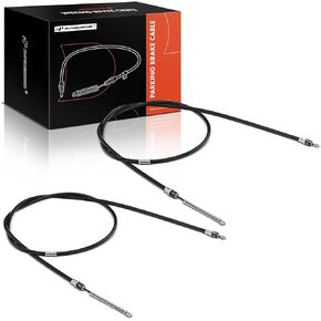 A-Premium Rear Driver and Passenger Side Parking Brake Cable Assembly Compatible with Jeep Models: Liberty 2002, 2-PC Set - Replace# 52128256AB, 52128256AC