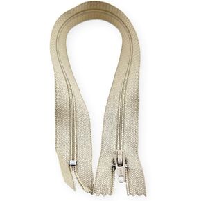 Rey SP40-703 Pack of 25 Nylon Zippers, 11.81 inches, Niza Color (703); Needle Pull-tab; Enameled Slider Finish; Automatic Slider; Gage 4; Metallic Bottom Stop