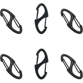 6Pcs Zipper Clips Anti Theft, 25 mm Black Zipper Locks Anti Theft Backpack Zipper Lock Clip Theft Deterrent S-Shape Small Carabiner Clip Anti Theft Clip for Backpack Purse Luggage, SATONBEYI