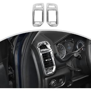 CheroCar Center Console Air Condition Vent Panel Navigation Side Panel Trim Interior Accessories for 2018-2024 Dodge Ram(Bright)