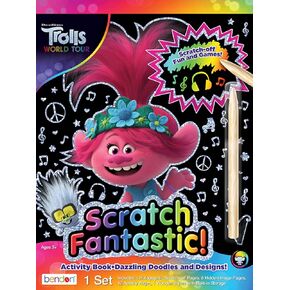 Bendon Trolls Scratch Fantastic Activity Book, One Set
