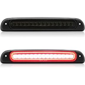 Smoke Lens LED 3rd Brake Light Compatible with1999-2016 F250 F350 F450 F550 Super Duty for 1995-2011 Ranger for 2001-2005 Explorer sport Trac F1 Style Flash Third Brake Cargo Lamp