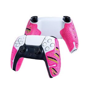 Controller Grips, Anti-Skid, Multi-Texture, Sweat Absorption, Pre-Cut Grips Tape, Compatible with PS5 DualSense and PlayStation Portal (Pink,Black,Green)